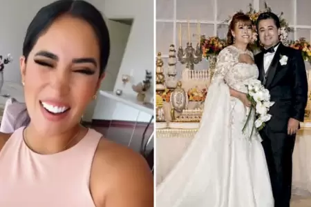 Melissa Paredes se burl del vestido de novia de Magaly Medina.