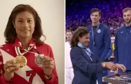 Orgullo peruano! Cecilia Tait entreg medallas olmpicas durante premiacin de vley en Pars 2024