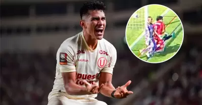 'Tunche' Rivera y su reaccin por gol anulado a la 'U'.