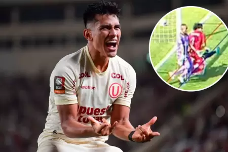 'Tunche' Rivera y su reaccin por gol anulado a la 'U'.