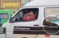 El colmo! Combi transitaba por calles de Lima con placa de cartn: Cul fue la excusa?