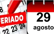 Se viene un feriado el 29 de agosto? Descubre lo que dice El Peruano