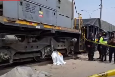 Joven muere atropellado en las vas del tren en Ate.