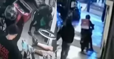 Brutal asalto en local de tatuajes en Surco.