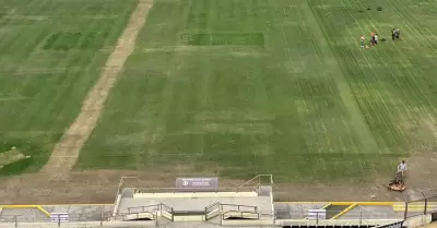 El campo del Estadio Monumental luce en deplorable estado tras celebracin del c