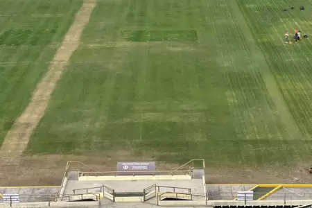 El campo del Estadio Monumental luce en deplorable estado tras celebracin del c