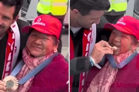 Stefano Peschiera comparti tierno momento con su nana.