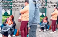 Madres se quedan dormidas esperando a sus hijos que rinden examen de admisin UNI: "Confan en ellos"