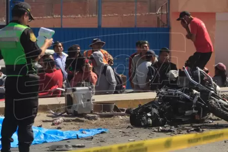 Motociclista belga atropellado en Arequipa.