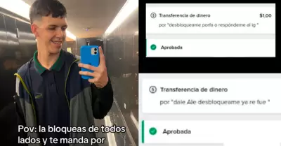 Envi dinero a su ex tras ser bloqueada en redes sociales.