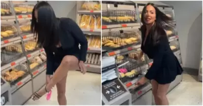 Influencer desata polmica al desnudarse en supermercado