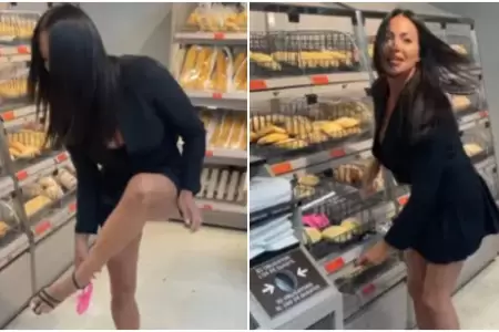 Influencer desata polmica al desnudarse en supermercado