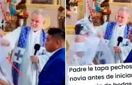 Sacerdote INDIGNADO tapa el escote a la novia para seguir con la boda: "Sin pecado concebido"