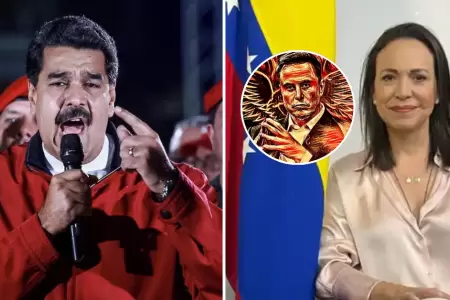 Nicols Maduro acusa de satnicos a Machado y Musk.