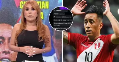 Magaly Medina acusa a Cueva de amenazas que recibe su reportera.