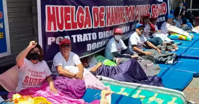 Huelga de hambre fue iniciada por docentes de Sutep.