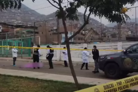 Asesinan a padre de familia en plena loza deportiva en Comas.