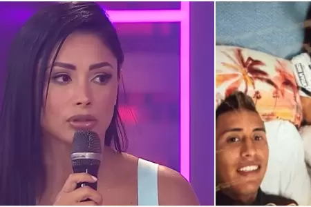 Pamela Franco sobre foto de Christian Cueva y Rosngela Espinoza