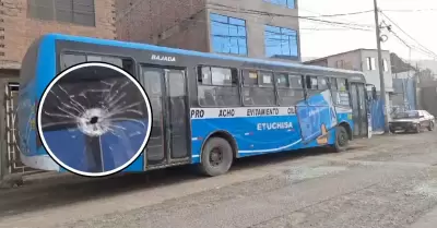 Nuevo atentado contra bus de 'El Chino'.