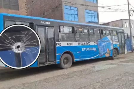 Nuevo atentado contra bus de 'El Chino'.