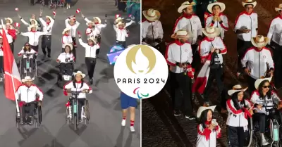 Delegacin paralmpica peruana particip en desfile de inauguracin.