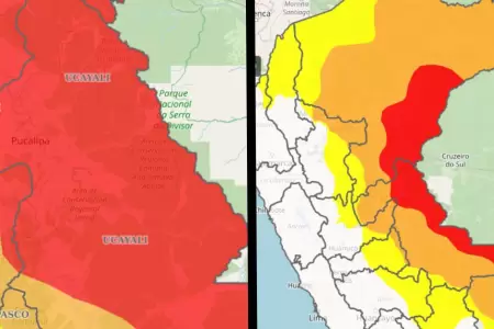 Senamhi emite alerta roja en diversas regiones.