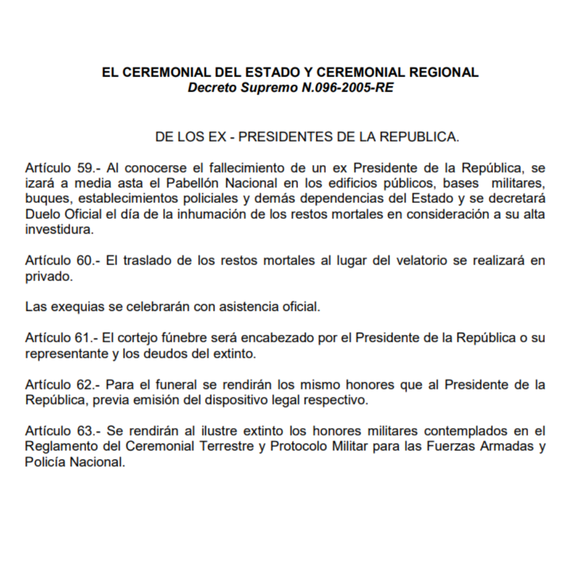 Decreto Supremo establece 5 medidas a seguir en estos casos.