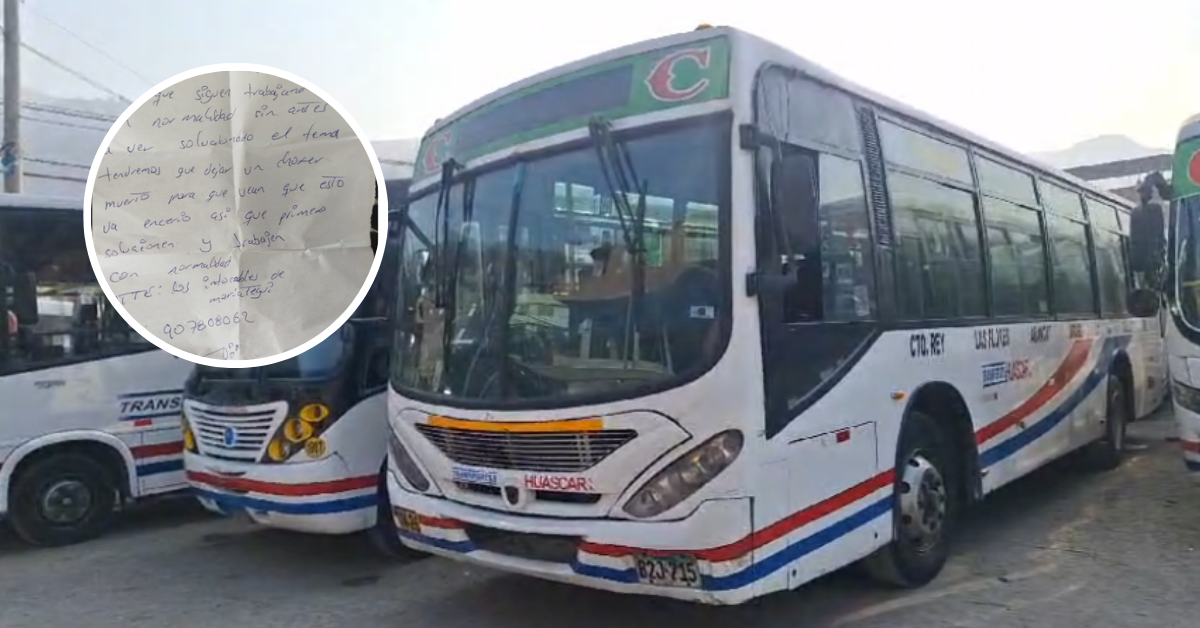 Conductores de bus 'Huáscar' acatan paro tras extorsiones.