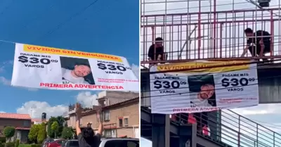 Joven cobra deuda de su amigo colgando carteles.