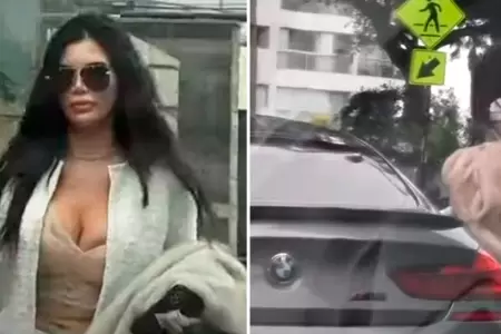 Samantha Batallanos captada en auto de misterioso hombre.