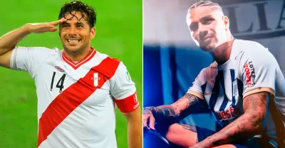 Paolo Guerrero expresa su admiracin por Claudio Pizarro.