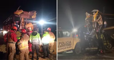 Accidente en la Panamericana Sur deja dos muertos.