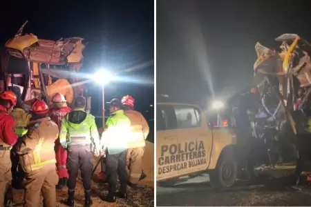 Accidente en la Panamericana Sur deja dos muertos.