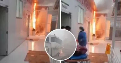 Incendio en tpico de Hospital Mara Auxiliadora.