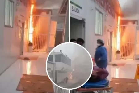 Incendio en tpico de Hospital Mara Auxiliadora.