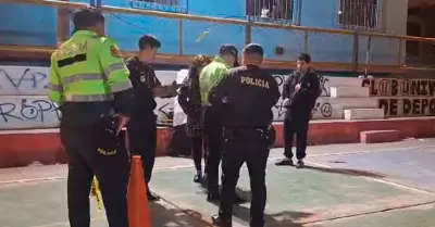 Hombre asesinado en losa deportiva de SJL.