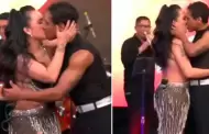 No ocultan su amor? Daniela Darcourt impacta al volver a besar a su bailarn EN VIVO