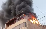 Carabayllo: Fuerte incendio consume ltimo piso de una vivienda multifamiliar