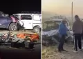 Trgico! Cuatro muertos deja fatdico choque entre camioneta y combi en plena carretera Central