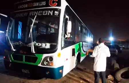 Disparan contra bus de empresa Vipusa en Ancn.