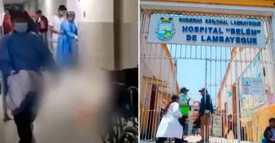 Joven da a luz en los pasadizos del Hospital Beln de Lambayeque.