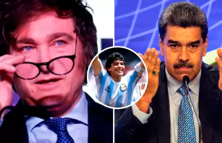 Maduro pide a Maradona 'jalarle las patas' a Milei.