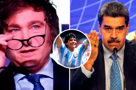 Maduro pide a Maradona 'jalarle las patas' a Milei.