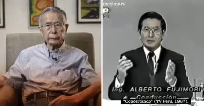 Fujimori tuvo un breve paso como presentador de TV.