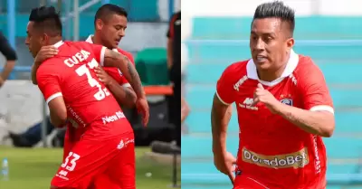 Christian Cueva tuvo tus primeros minutos en el ftbol peruano.