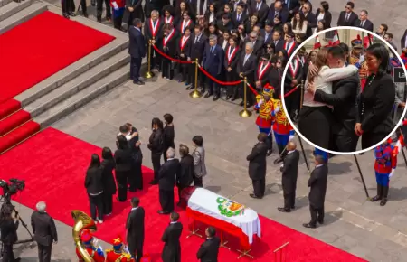 Restos de Alberto Fujimori llegaron a Palacio de Gobierno.