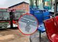 VES: De terror! Extorsionadores disparan contra cochera de empresa de buses Santa Catalina