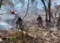 Lambayeque: Ejrcito y PNP intentan controlar incendio forestal en Incahuasi