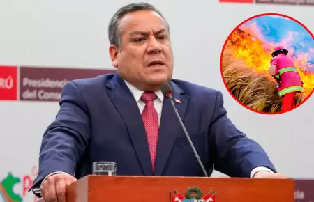 Gustavo Adrianzn sobre estado de emergencia por incendios forestales.