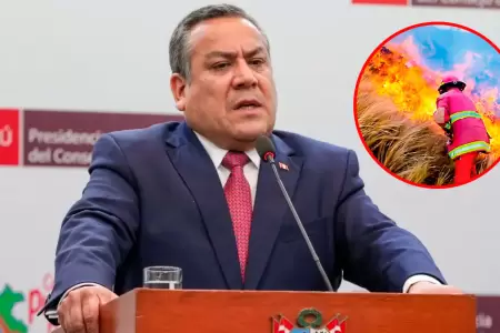 Gustavo Adrianzn sobre estado de emergencia por incendios forestales.